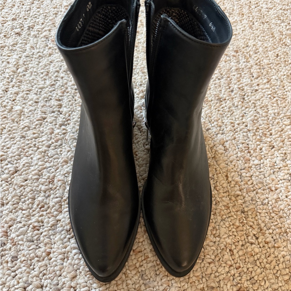 Aquatalia Sleek Black Ankle Boots